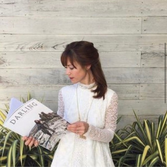 NWT Anthropologie HD in Paris Ivory Lace Dress Size Medium - Picture 2 of 7